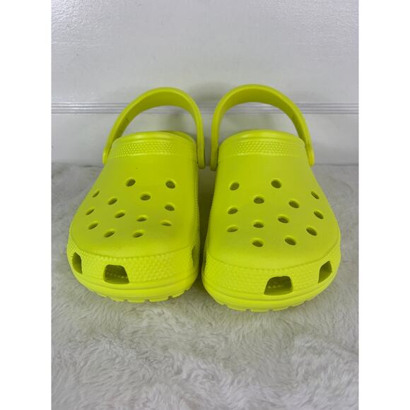 Crocs Classic Clog Neon Highlighter Yellow Men’s 7 / Women’s 9 NEW - Picture 2 of 6